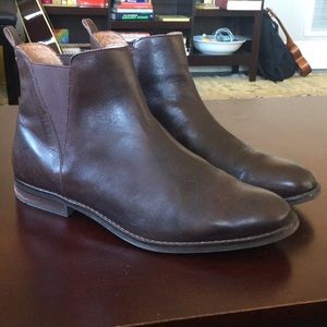 Dark brown leather Chelsea boots